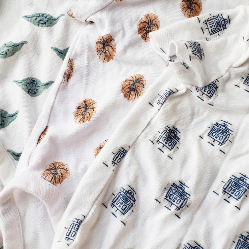 Lot of 3 Gap Star Wars Onesies 6-12M